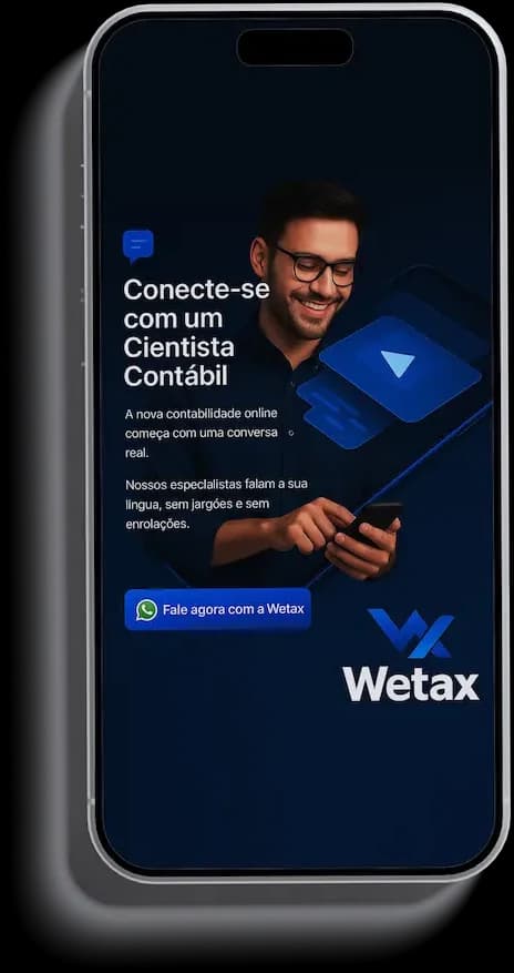 App da Wetax: conecte-se com um Cientista Contábil, fale no WhatsApp e acompanhe sua contabilidade pelo celular